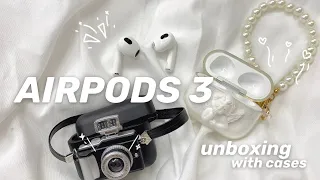 Apple AirPods 3 🌷unboxing + accessories cases 📸