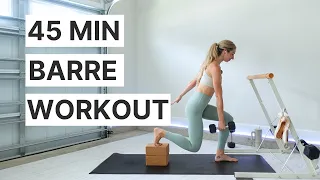 45MIN BARRE Workout | Strength with weights