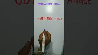 Obtuse angle is that angle which measures more than 90° but less than 180°.... #angle #obtuseangle