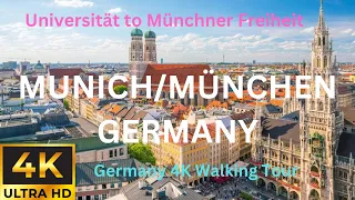 Universität to Münchner Freiheit München (Munich) Deutschland Walking Tour, Germany|4K HDR #germany