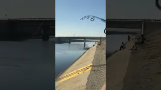 Catching catfish in the california aqueduct