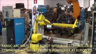 Used FANUC Arcmate 100iB ROBOT  RJ3iB  COMMERCY WELDING SYSTEM and POSITIONER