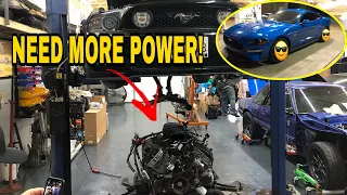 S197 Mustang Coyote Gen 3,2,1 Engine swap begins/2020 Mustang Gets new Wheels!