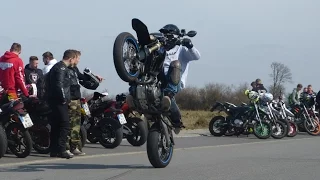 Supermoto Lifestyle | Maniax Meet v5 | Wheelies & Stunts | Smc690r crash | Wolle214