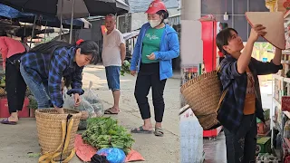 Single Woman - Harvesting Vegetables - Bringing them to the Market to sell