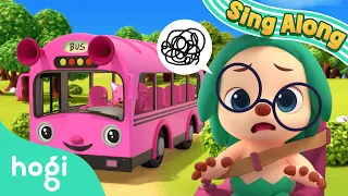 The Wheels on the Pink Bus | Sing Along with Hogi | Nursery Rhymes | Pinkfong & Hogi