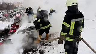 Ліквідація пожежі на вул. Марка Вовчка