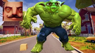 Hello Neighbor - My New Neighbor Big Yoda Hulk Act 2 Door Gameplay Walkthrough