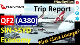4K| Flight from Singapore to Sydney with Qantas QF2 A380 with a taste of First Class Lounge (Vlog)