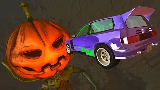 BeamNG.drive - Cars Jumping Over Spooky Pumpkin Man (HALLOWEEN SPECIAL)