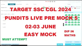 THE PUNDITS  LIVE MOCK 5 | SSC CGL PRE | TILL 3rd JUNE #ssccgl #ssc #cgl #ssccgl2024 #cgl2024