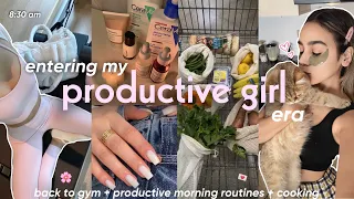 entering my HOT & productive girl era🧘🏼‍♀️🍓|يلاه نرجعو لأيام الخدمة و الروتين⌛️ (gym,early mornings)