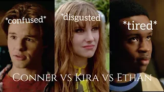 Conner, Kira & Ethan being shady to each other in the first two episodes