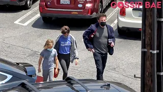 Ben Affleck takes his kids to lunch at the Brentwood Country Mart