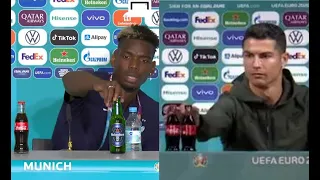 EURO 2020: Ronaldo & Pogba removes coca-cola & heineken drinks from their table at press conference