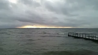 Waves on the Öresund strait during the end of the storm Eunice