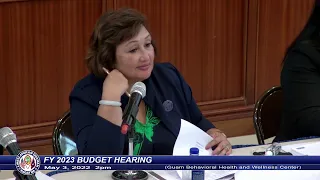 FY 2023 Budget Hearing - Senator Joe S. San Agustin - May 3, 2022 2pm GBHWC