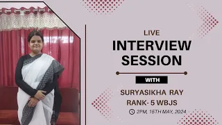 Live interview session with Suryasikha Ray Rank 5 WBJS Judiciary Examination #WBJS #Interview