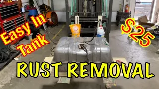 How To Clean A Rusty Gas Tank w/ acid and baking soda from Home Depot - Sealing After is Recommended