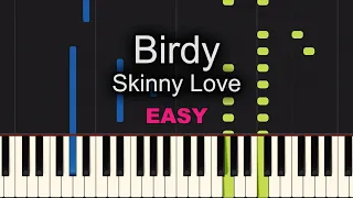 Skinny Love Piano - How to Play Birdy Skinny Love Piano Tutorial! (easy)