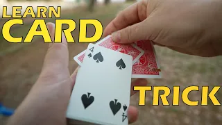 LEARN A Difficult And Easy CARD TRICK! Teleporting CARD! TUTORIAL - day 102