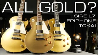 Sire L7 Larry Carlton - Tokai Love Rock - Epiphone Les Paul 50's - Side by Side