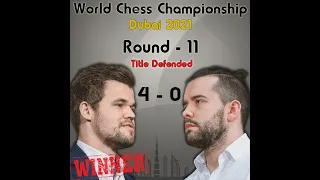 Ian Nepomniachtchi vs Magnus Carlsen | World Chess Championship 2021 | Rd - 11