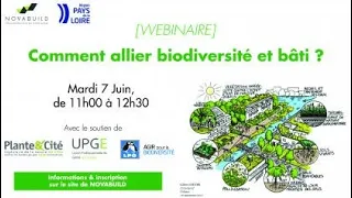 [Webinaire] Prise en compte de la biodiversité dans le bâti