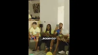 Rodrygo reacts to his Call up for Brazil to the World Cup