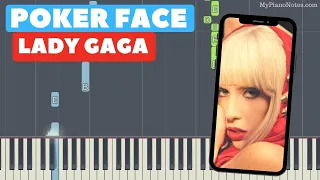 Poker Face Piano Tutorial with Arpeggios & Chords | Lady Gaga