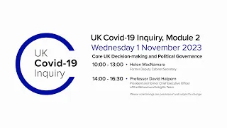 UK Covid-19 Inquiry - Module 2 Hearing AM - 1 November 2023