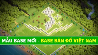 Base bản đồ Việt Nam Clash of Clans - Hall thấp vẫn có thể xếp được - Base đẹp CoC