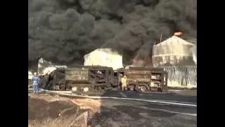 Ексклюзивне відео з пожежі на нафтобазі "БРСМ-нафта"