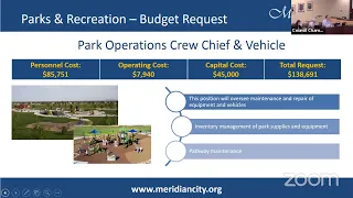 Meridian City Council Budget Workshop