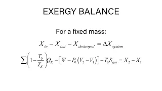 Mechanical Engineering Thermodynamics - Lec 13, pt 1 of 3:  Exergy Balance