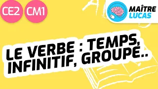 Généralités sur le verbe : temps, groupe, infinitif, conjugaison - Français CE2 - CM1 - Cycle 2 et 3