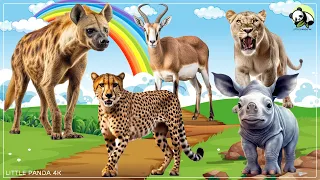 Funny Animal Sounds: Hyena, Lioness, Leopard, Antelope, Rhino - Lovely Animal Moments