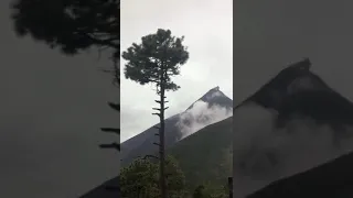 Lightning strikes ERUPTING VOLCANO 🌋😱