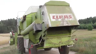 Claas Dominator 88s - Przejazd po drewnianym moście.