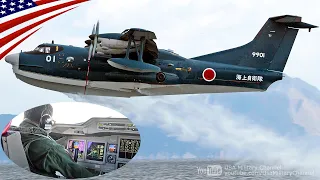 Japanese Navy's US-2 Amphibian In-flight Video (2020)