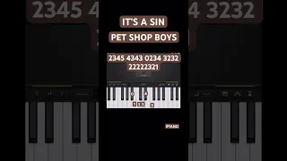 It’s a sin - Pet Shop Boys EASY PIANO tutorial #petshop #80s #pianotutorial #easypiano #shorts #art