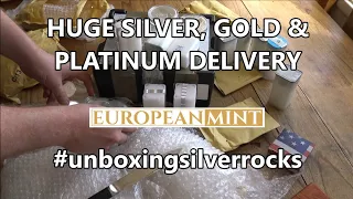 Taking delivery of a large pile of SILVER, GOLD & PLATINUM!! | #unboxingsilverrocks