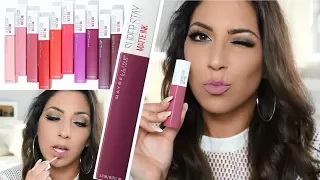 KRASSE Neue DROGERIE LIPPENSTIFTE | Maybelline Superstay Matte Ink | IM LIVE TEST | Lippenswatches