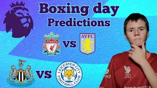 My Premier League Boxing Day Predictions