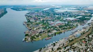 [4K] Херсон. Острів. Корабел з висоти пташиного польоту