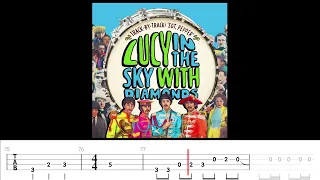 The Beatles - Lucy In The Sky With Diamonds (Bass Backing Track w/ Bass Tabs)