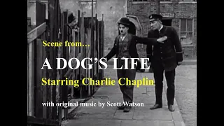 Scene from A DOG'S LIFE (1918) starring Charlie Chaplin