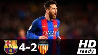 Barcelona vs Valencia 4-2 - All Goals & Extended Highlights - La Liga 19/03/2017 Full HD