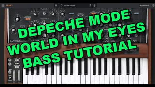 Depeche Mode '' World In My Eyes - Bass Tutorial '' Arturia Mini V3
