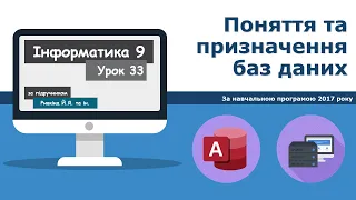 Урок №33. Поняття та призначення баз даних. | Інформатика 9 клас